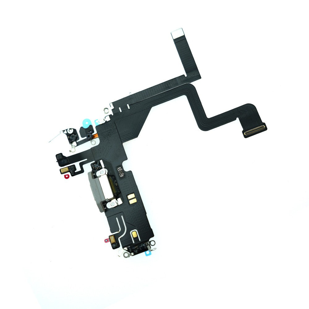 Red Charging Port for iPhone 14 Pro-Silver Red Charging Port for iPhone 14 Pro-Silver